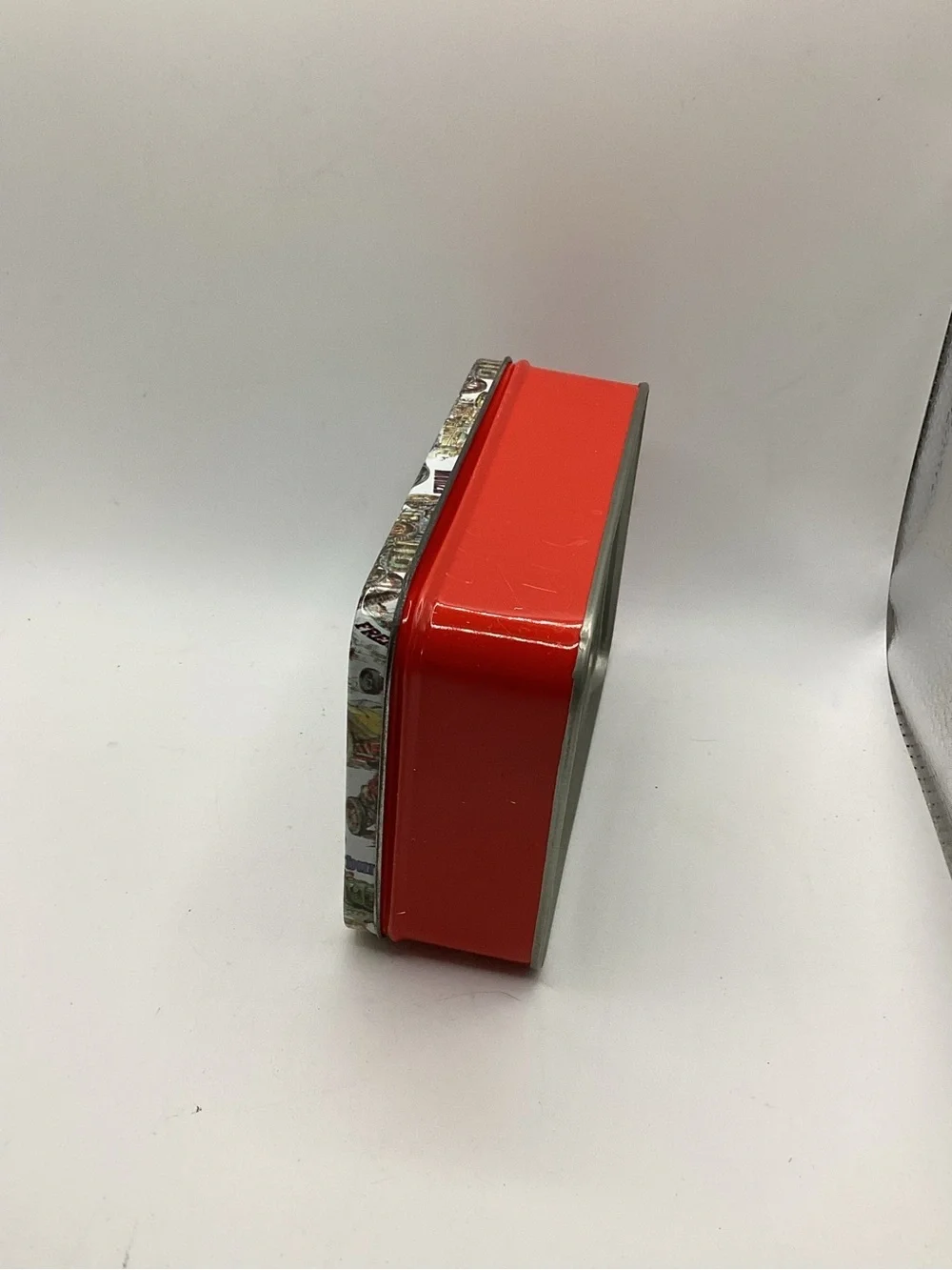 Vintage Race Car Tin Storage Box with note paper